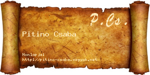 Pitino Csaba névjegykártya