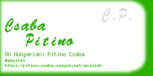 csaba pitino business card